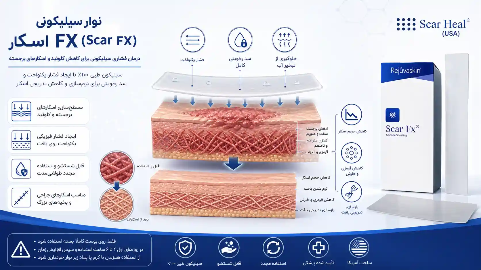 نوار سیلیکونی اسکار اف ایکس اسکار هیل (Scar FX)