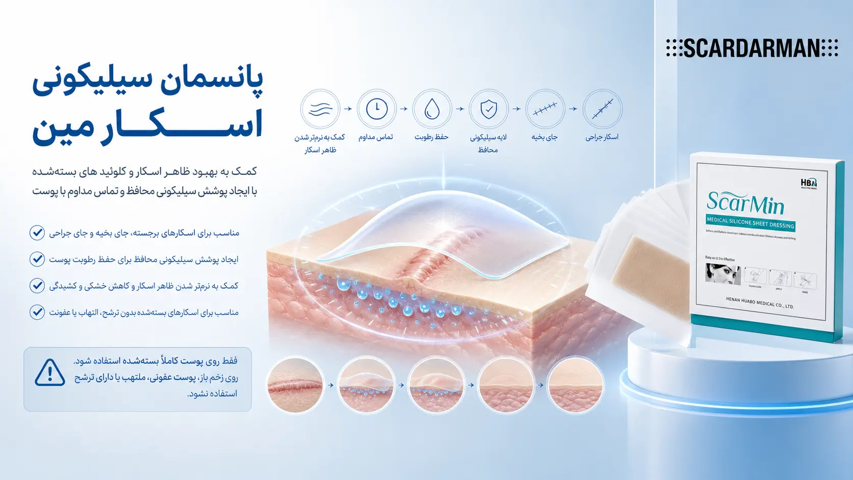 پانسمان سیلیکونی اسکار مین
